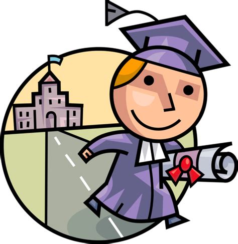 Graduate Leaves School With High School Student Clipart Png