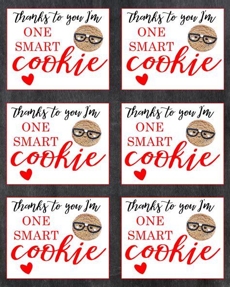 Cookie Teacher Appreciation Printable Free