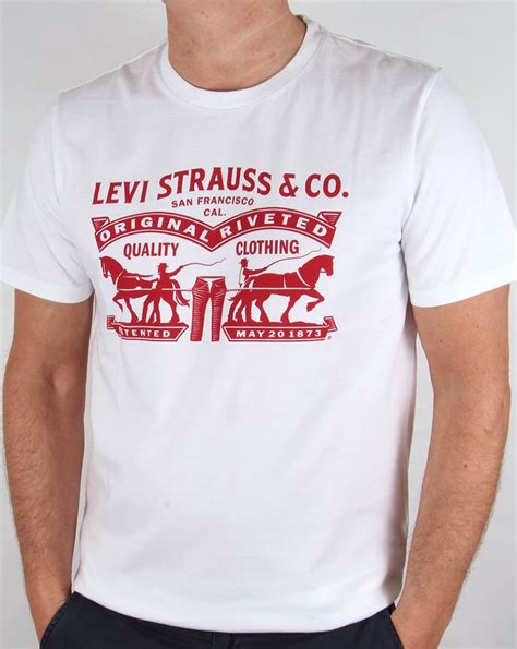 Levis Strauss And Co Logo T Shirt Whiteredoriginalsteemen