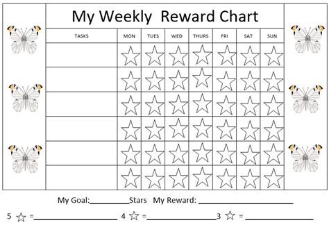 25 Printable Reward Chart Templates Excel Word Pdf Best Collections