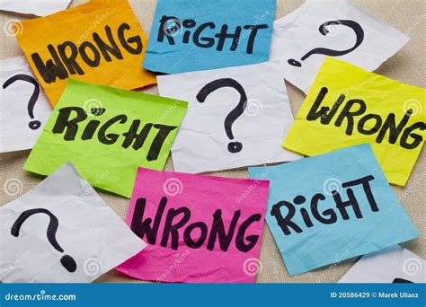 Wrong Or Right Ethical Question Royalty Free Stock Images Image 20586429