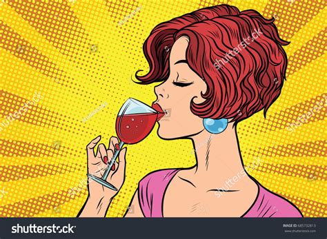 8 656 Cartoon Woman Drinking Wine Royalty Free Photos And Stock Images Shutterstock