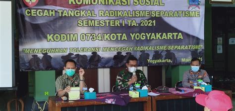 Kodim 0734kota Yogyakarta Kodim 0734kota Yogyakarta Gelar Komsos