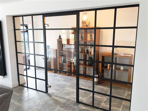 Glass Partitions At Domestic Project Stone Staffordshire Industrial Heritage Style Black