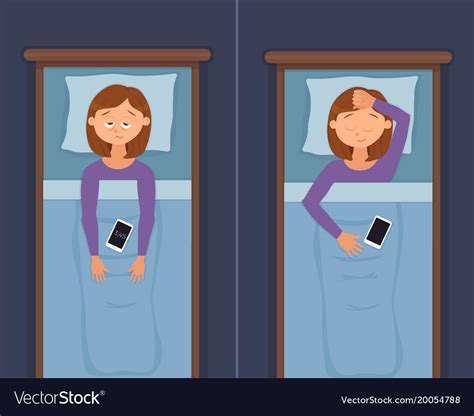 Sleepless Woman Face Cartoon Character Suffers Vector Image
