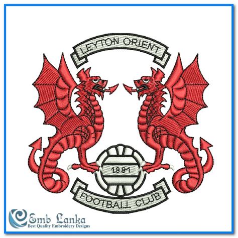 Leyton Orient Football Club Logo Embroidery Design Emblanka