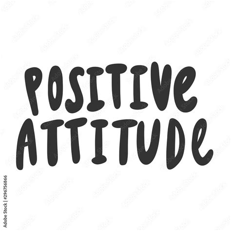 Positive Attitude Sticker For Social Media Content Vector Hand Drawn