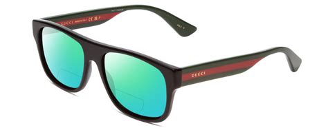gucci gg0341s unisex polarized bifocal sunglasses black red green 56mm 41 option polarized world