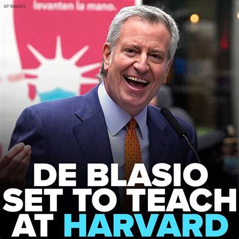 Ex New York City Mayor Bill De Blasio Heads To Harvard As Teaching