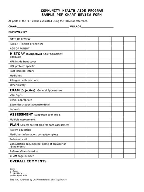 Chart Review Template Doc Template Pdffiller