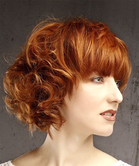 Short Vibrant Bob Haircut With Copper Waves Hairstyles
