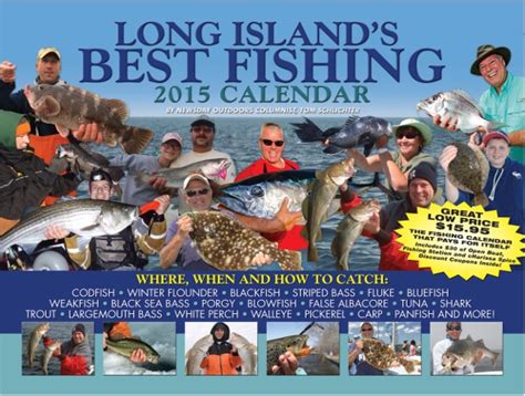 Long Islands Best Fishing 2015 Calendar Outdoor Tom