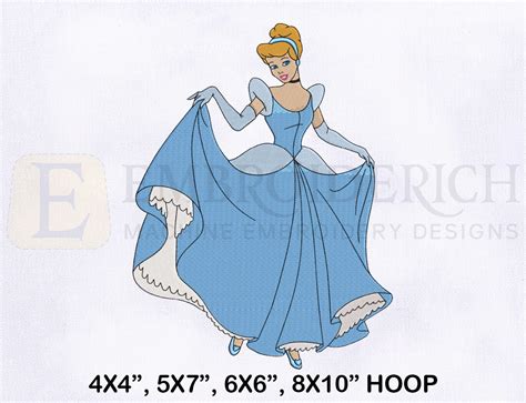 Cinderella Embroidery Designs Bundle 4 Sizes Emb Designs Etsy