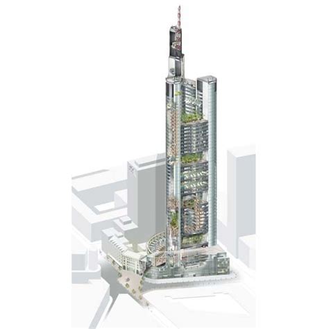 Der grundriss des hauses spielt mit verschieden verschachtelten dreiecken. Commerzbank Tower Frankfurt Grundriss