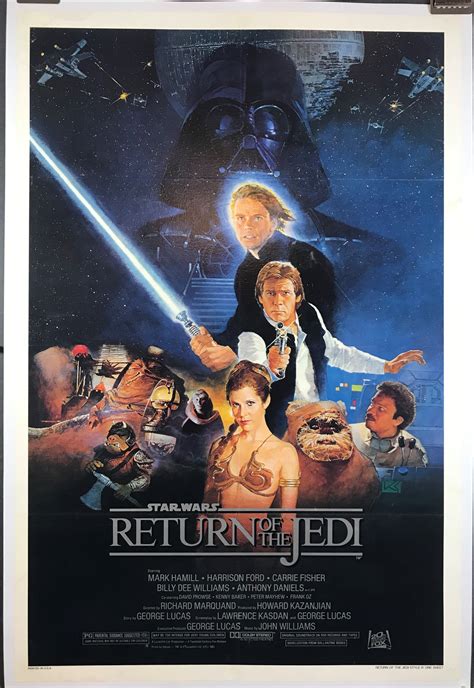 Return Of The Jedi Original Style B Movie Poster Original Vintage