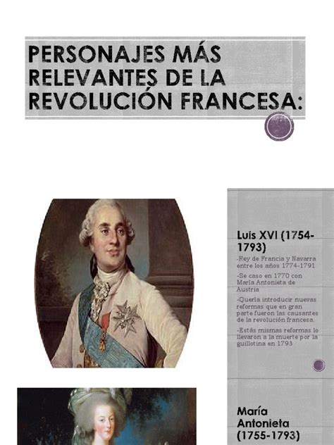 Personajes Mas Importantes De La Revolución Francesa Pdf Revolución