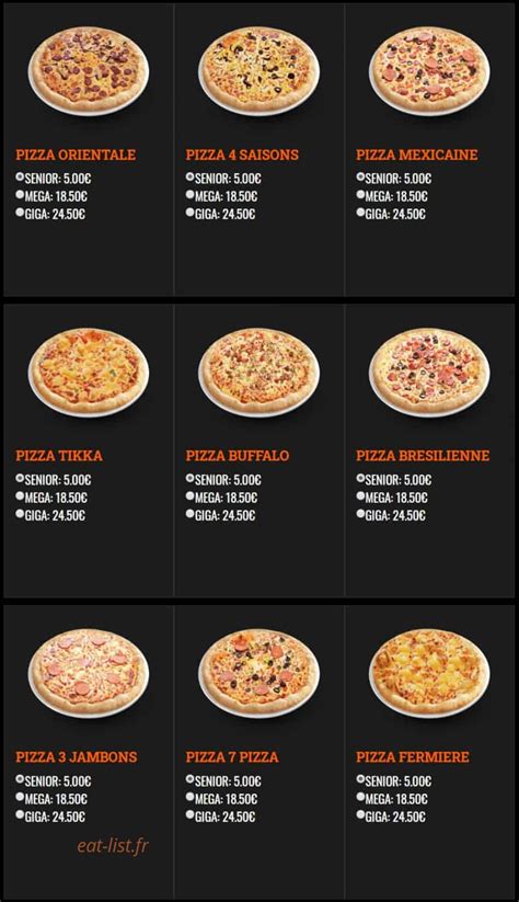 7 pizza , toutes nos pizzas senior au prix unique de 5€! 7 pizza à Rosny Sous Bois, carte-menu et photos
