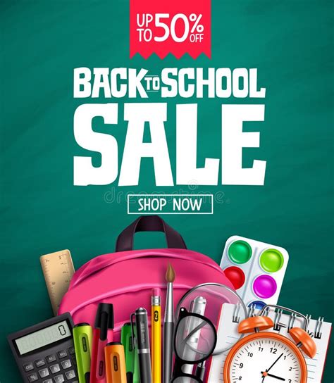 Back To School Sale Vector Banner Design Back To School Promotion Text
