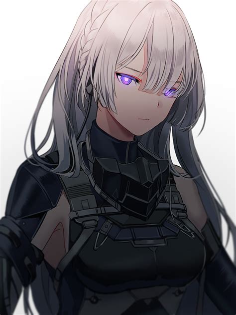 Safebooru 1girl Ak 15 Girls Frontline Armor Bangs Bare Shoulders Braid Breasts Closed Mouth