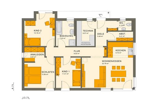 In india, there is a bengali word. Bungalow SOLUTION 100 V7 modern mit Flachdach - Living ...
