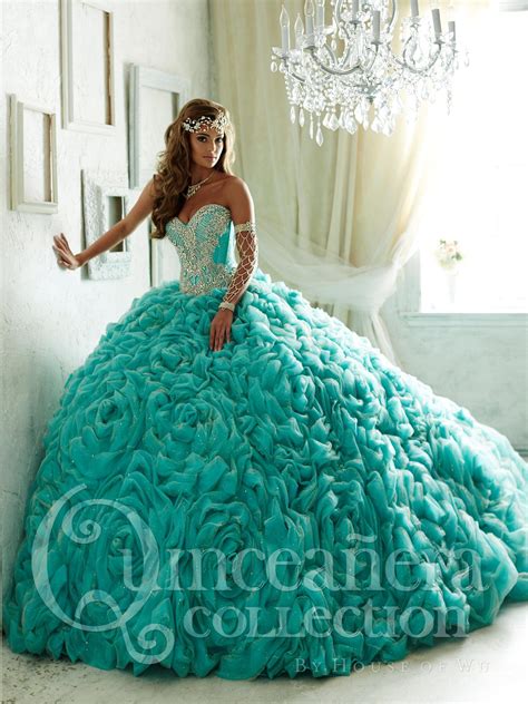Ruffled Strapless Quinceanera Dress By House Of Wu 26800 2
