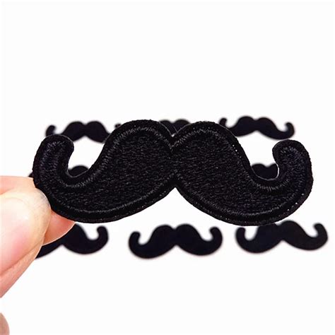 Wholesale Moustache Embroidered Patches For Clothing Iron On Patches
