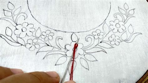 How To Make Beautiful Neckline Embroidery Design For Dress