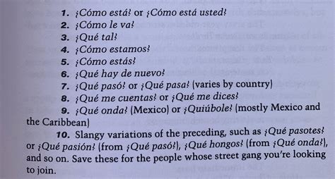 The Different Ways To Say How Are You In Spanish Organized By Most Formal To Least Formal