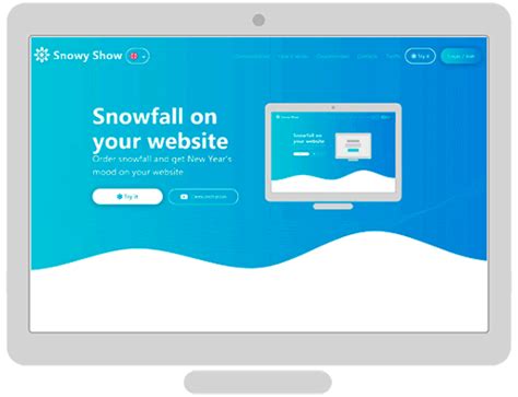 Snowy Show | Snowfall and New Year's mood on your site