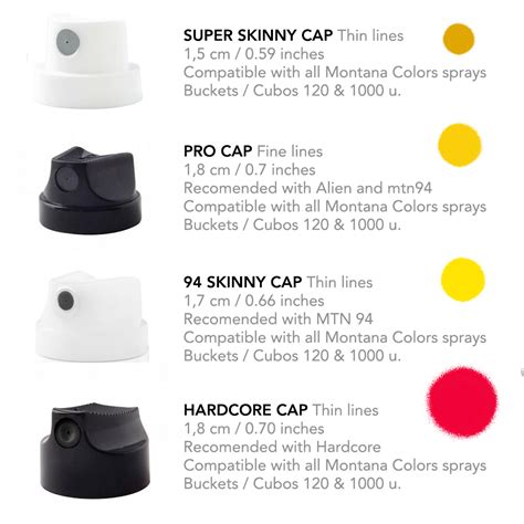 Mtn Skinny Caps 20x Suitup Art Supplies