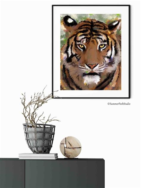 Tiger Art Prints Paper Art Prints Or Stretched Mounted Ready Etsy
