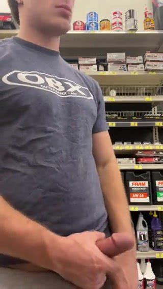 Public And Risky Jerking Off In A Store