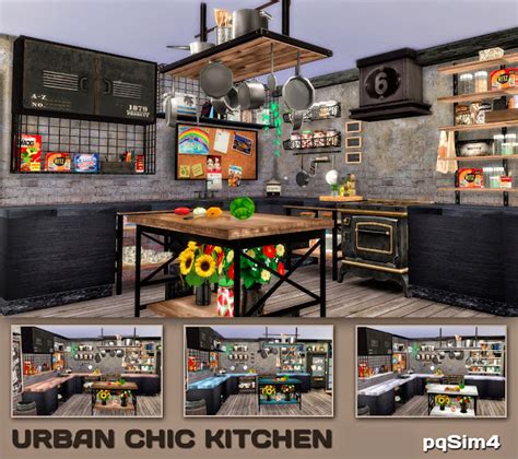 Urban Chic Kitchen Sims 4 Custom Content