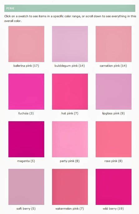 Pink Paint Color Names Euffslemani Pink Paint Colors Shades Of Pink