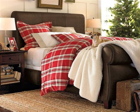 Beautiful Plaid Bedding Love This Christmas Bedroom Bedroom