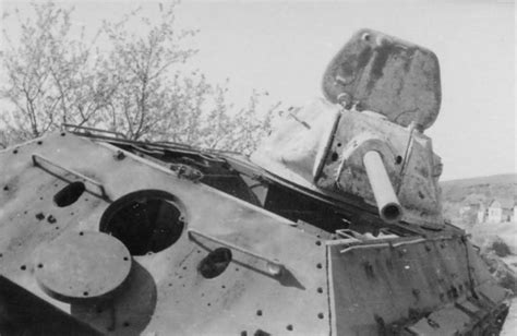 Knocked Out Soviet T 34 Tank Rear World War Photos