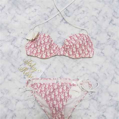 Pink Dior Diorissimo Oblique Trotter Bikini Swim Bikini Outfits