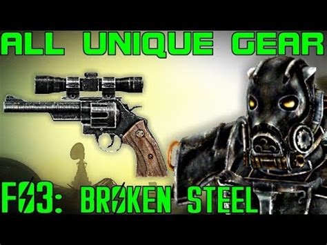 Broken steel is a detailed walkthrough for all the missions available in this dlc. Fallout 3: Broken Steel - Unique Armor & Weapons Guide (DLC) - YouTube