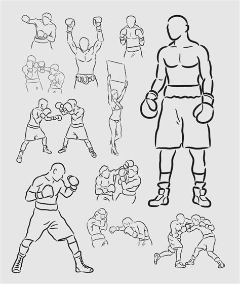 Premium Vector Boxing Male Extreme Sport Sketch