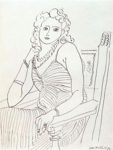 Henri Matisse Woman Seated In Armchair Drawing Abstractartistsmatisse Henri Matisse