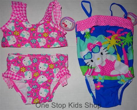 Hello Kitty Toddler Girls 2t 3t 4t 5t Tankini Or Swimsuit Bathing Swim