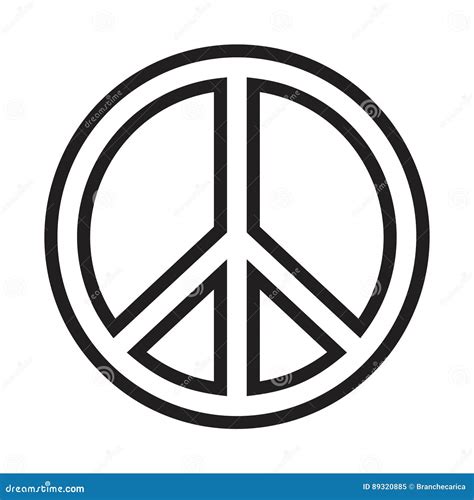 Peace Sign Stock Vector Illustration Of Retro Pacifist 89320885