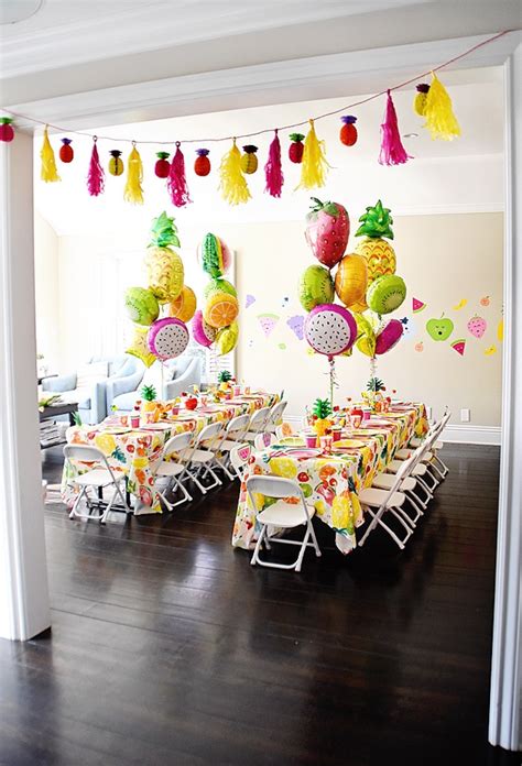 Here, get diy birthday decoration ideas, including balloons, crafts, wall decorations, and more. Kara's Party Ideas Colorful Tutti Frutti Birthday Party ...