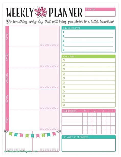 Diy Weekly Planner Template Idealstalist New Of Life Plan Template