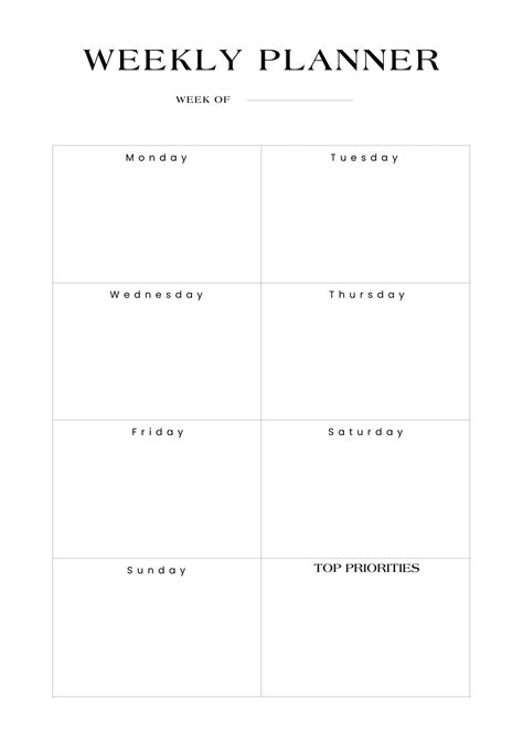 Free Printable Weekly Planner Templates Vlr Eng Br
