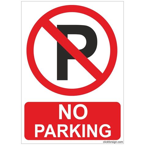Clickforsign Noparking Big Sb 18 No Parking Sign Board