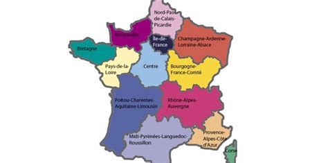 Français A2 Nouvelle Carte Des Régions