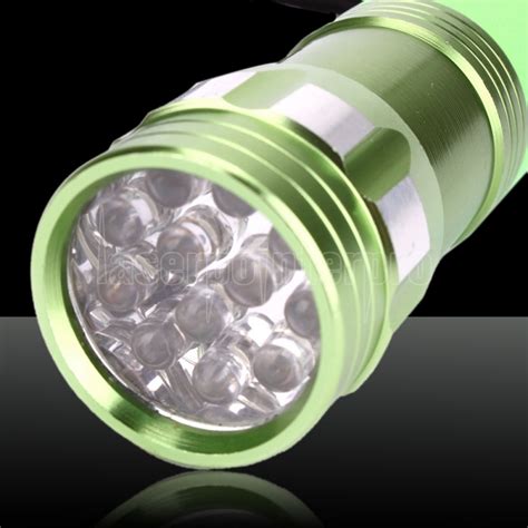 14 Led 110 Lumens Fluorescent Flashlight Torch Green Laserpointerpro