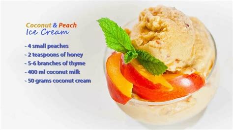 Coconut Peach Ice Cream Only Pure Nature