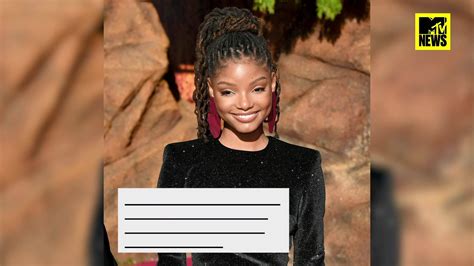 halle bailey responds to little mermaid criticism after ariel casting mtv news mtv news
